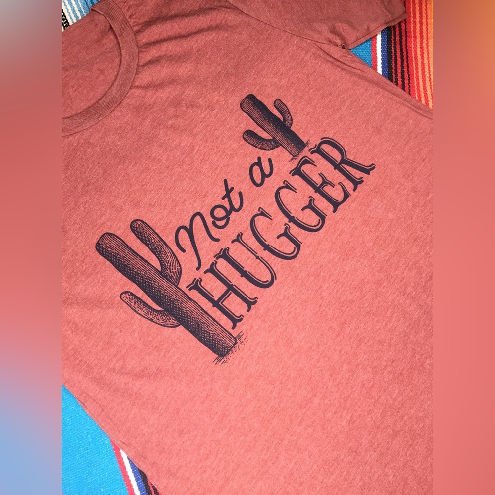 “Not a Hugger” Cactus Tee, Size 2XL